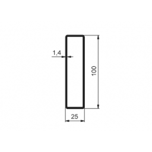 Scandura aluminiu semiremorca - 100x25