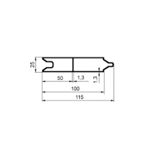 Scandura aluminiu semiremorca tip piramida - 155x25